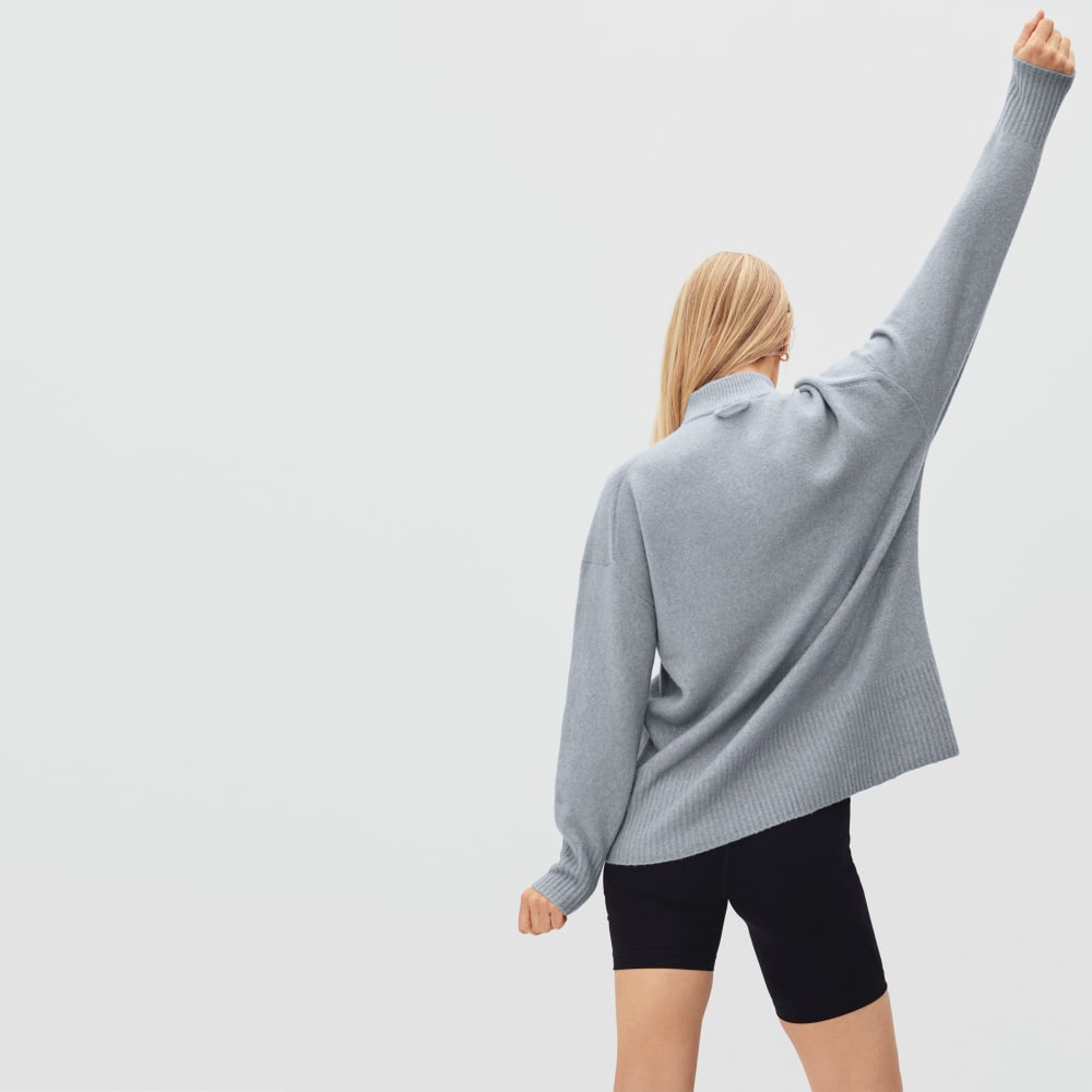 The Cozy-Stretch Pullover in Smoke — detail view