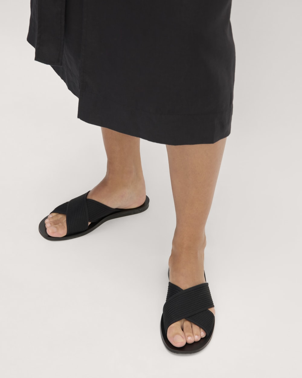 The Day Crossover Sandal in Black — alternate view