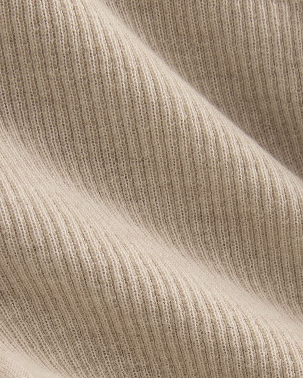 The Short-Sleeve Henley in Ultrasoft Merino in Pale Blush — detail view