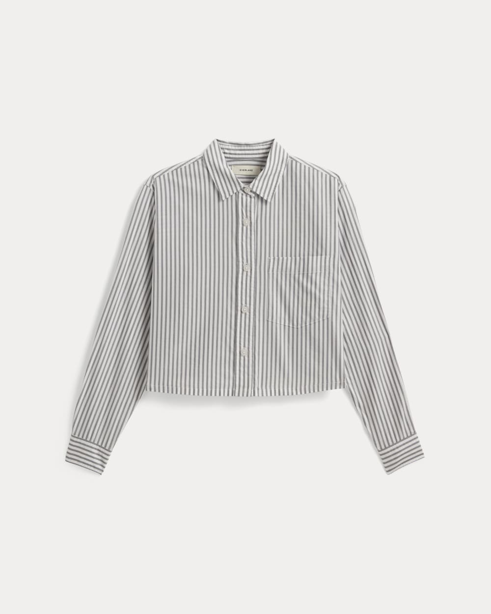 The Way-Short Shirt in Silky Cotton in Periscope / Bone — alternate view