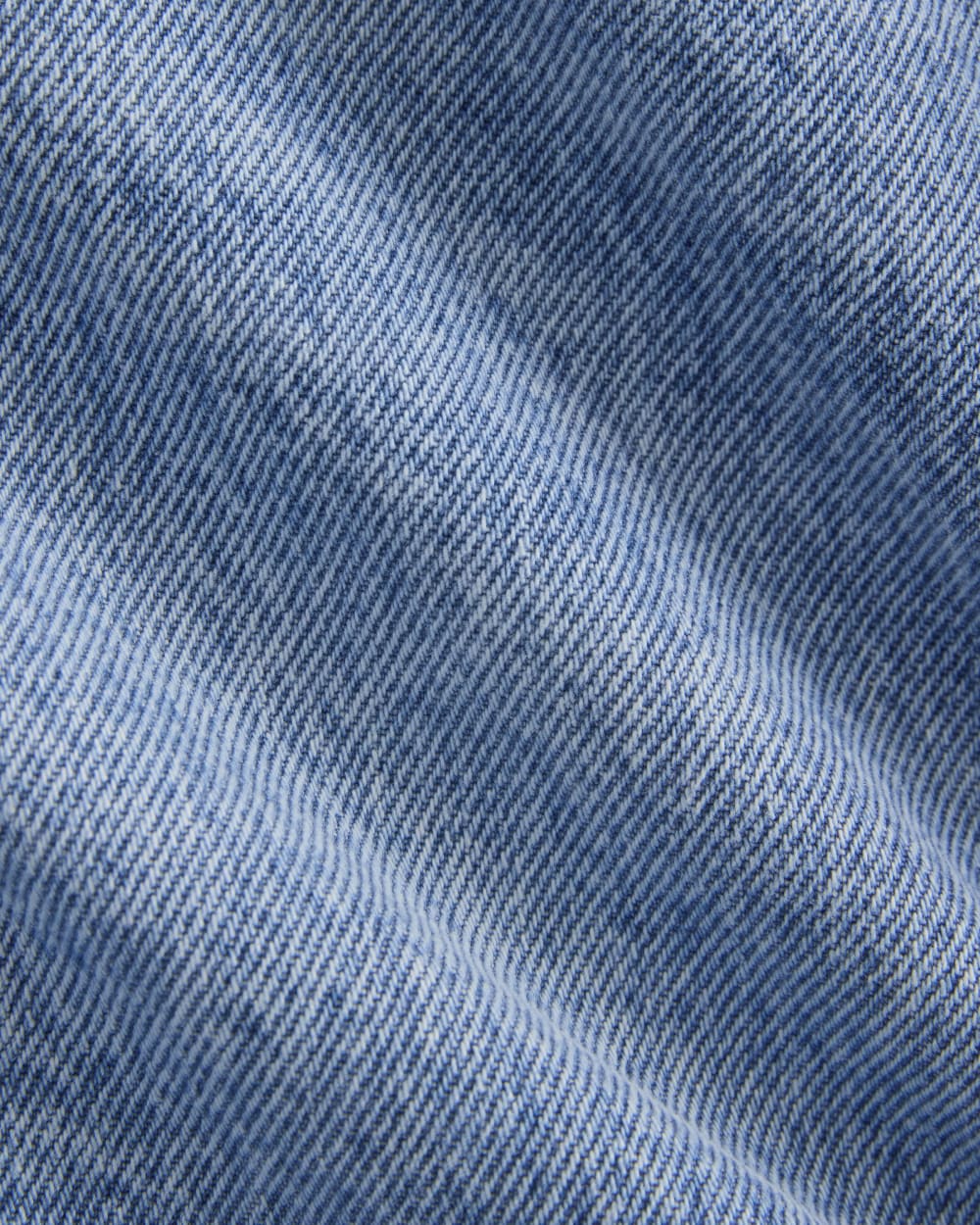 Everlane x Elena Bonvicini Thalia Mini Skirt in Crystal Cove Indigo — detail view