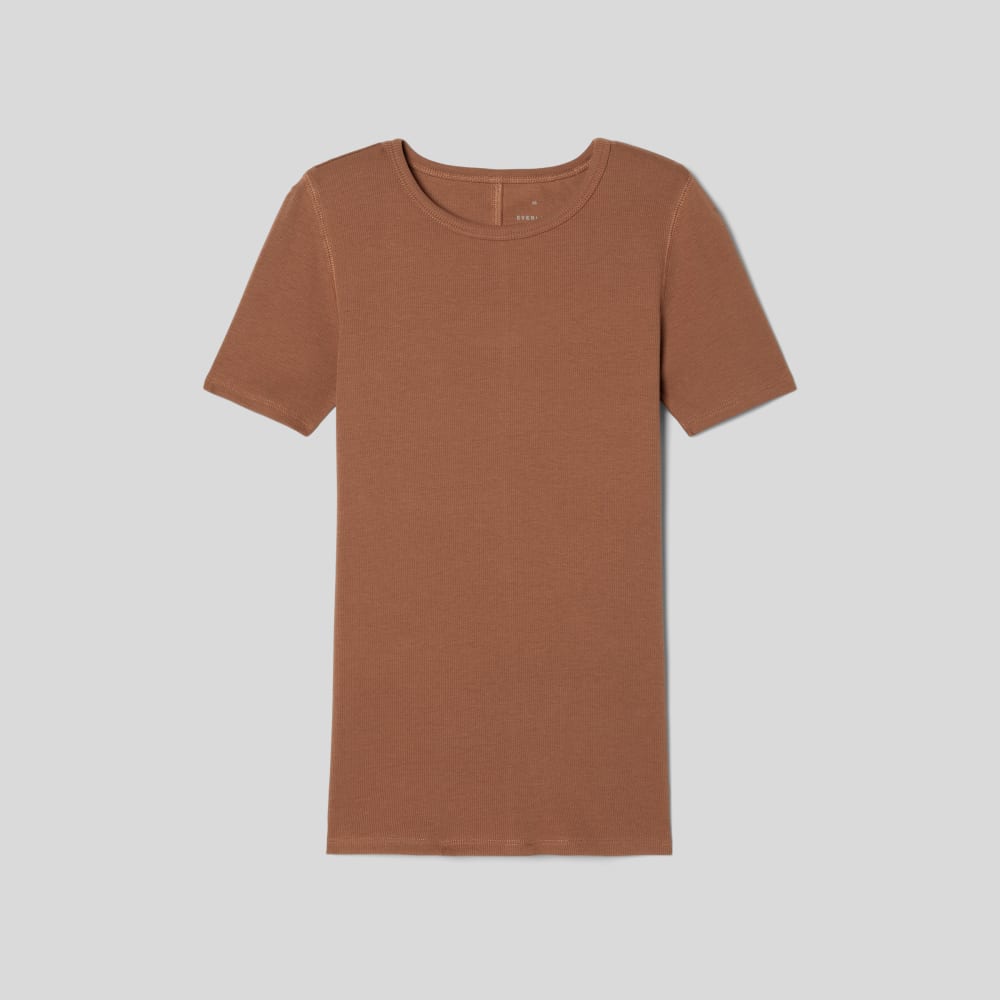 The Luxe Rib Crew in Toasted Coconut — alternate view