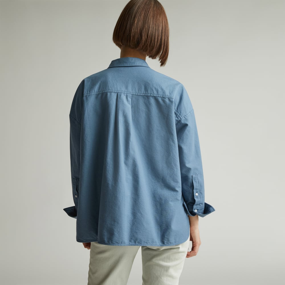 The Boxy Oxford in Bluefin — detail view