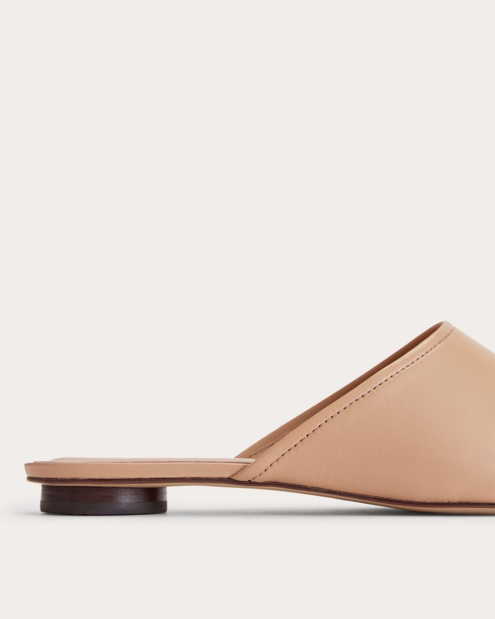 The Day Mule in Blush Tan — detail view