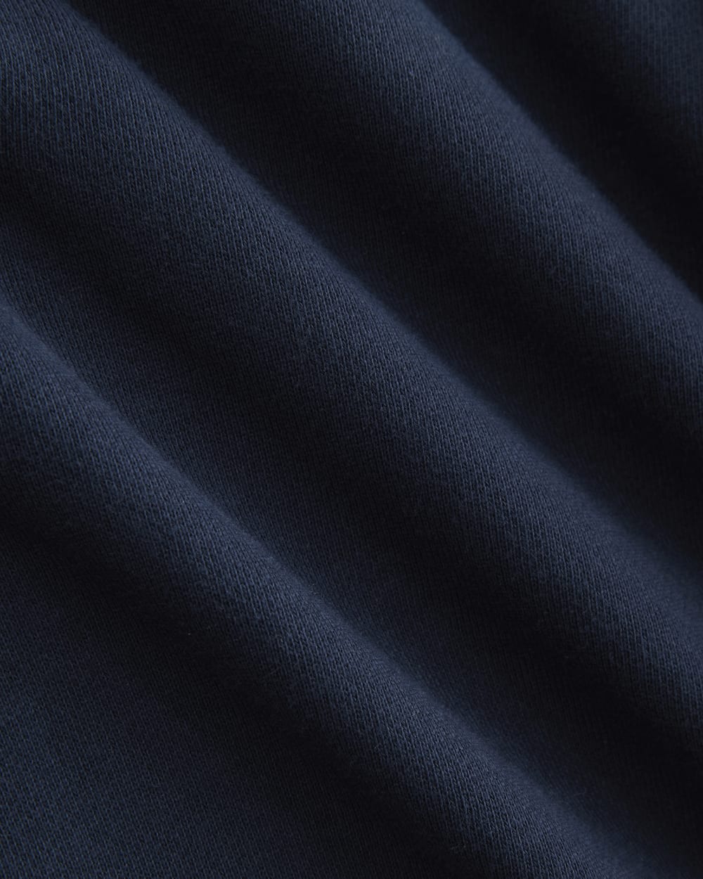 Lightweight Terry Polo Sweatshirt in Navy — detail view