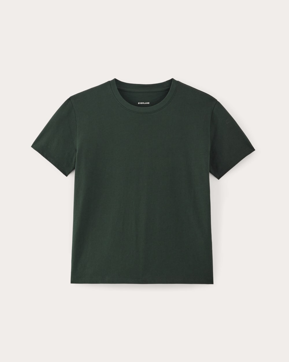 The Box-Cut Tee in Essential Cotton in Scarab — alternate view