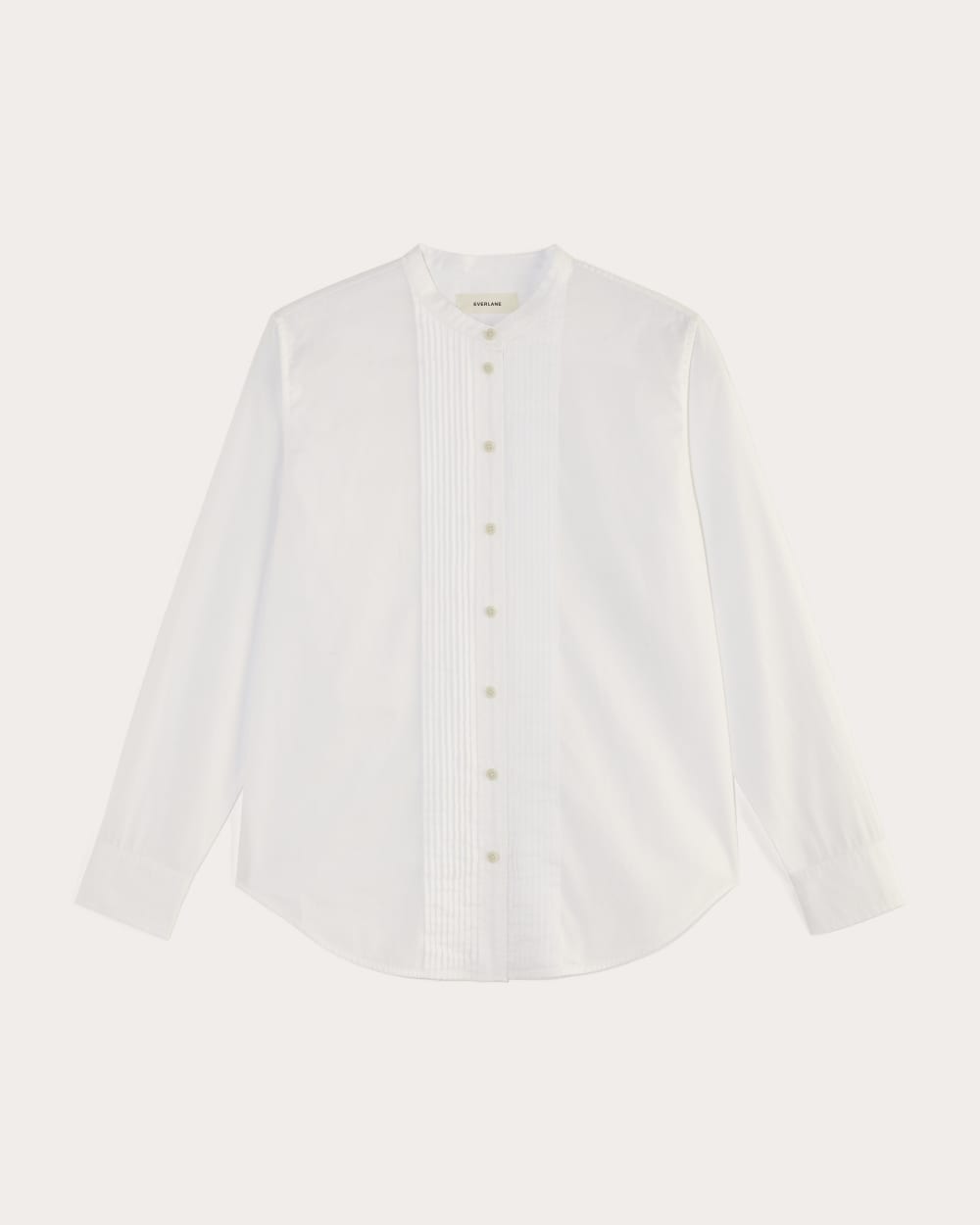 The Tuxedo Shirt in Silky Cotton in White — alternate view
