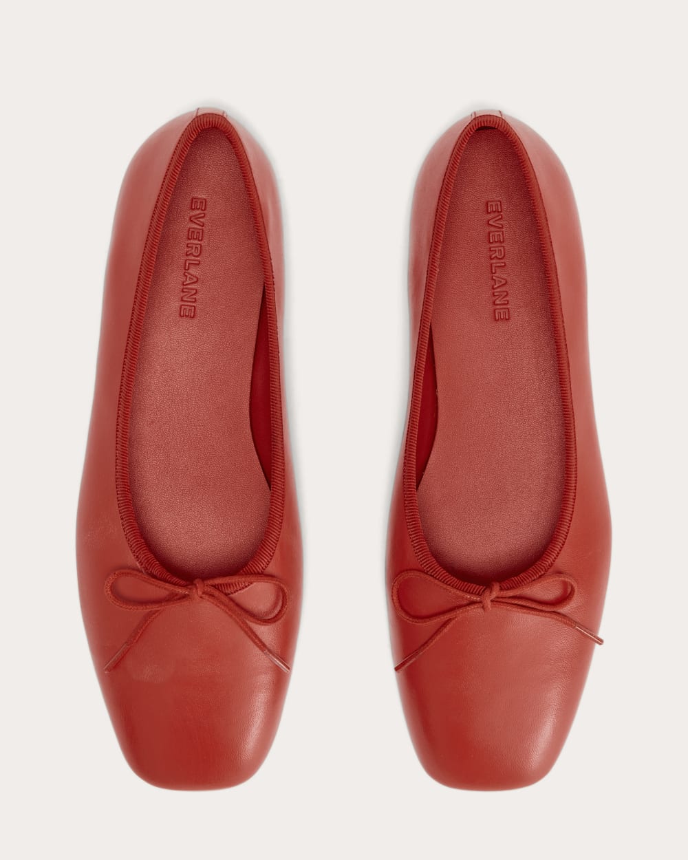 The Day Ballet Flat in Poppy Red — detail view