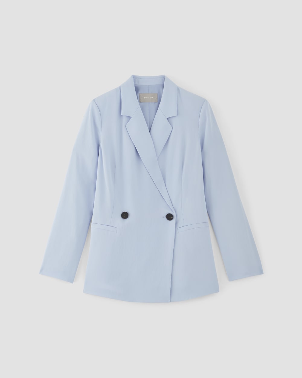 The Drapey Blazer in Chambray Blue — alternate view