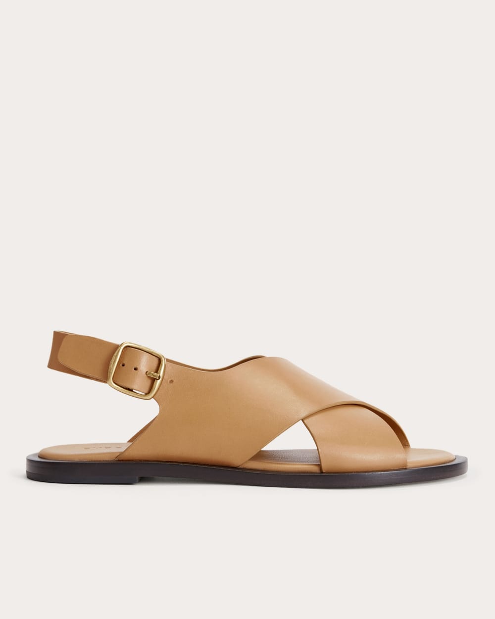 The City Crossover Sandal in Light Taupe — front view