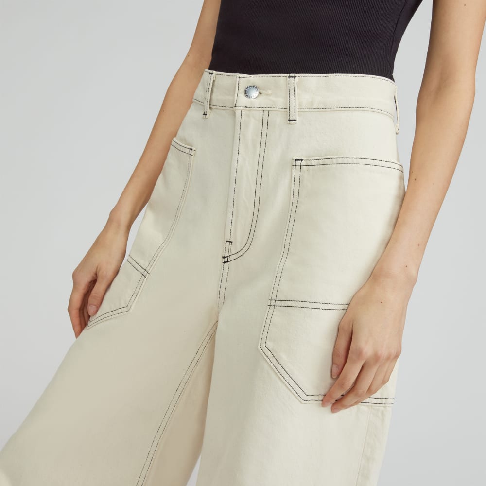The Way-High® Gardener Cropped Jean in Ecru — detail view