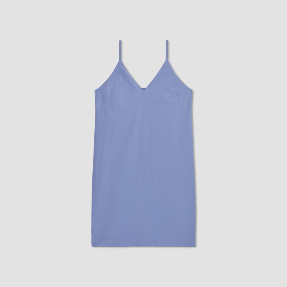 The Poplin Slip Dress in Cornflower Blue — alternate view