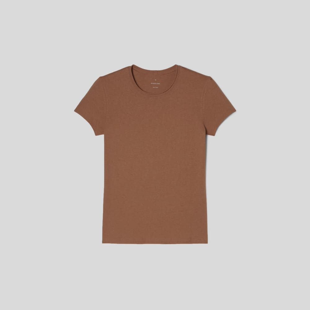 The Relaxed Hemp Tee in Carob Brown — alternate view
