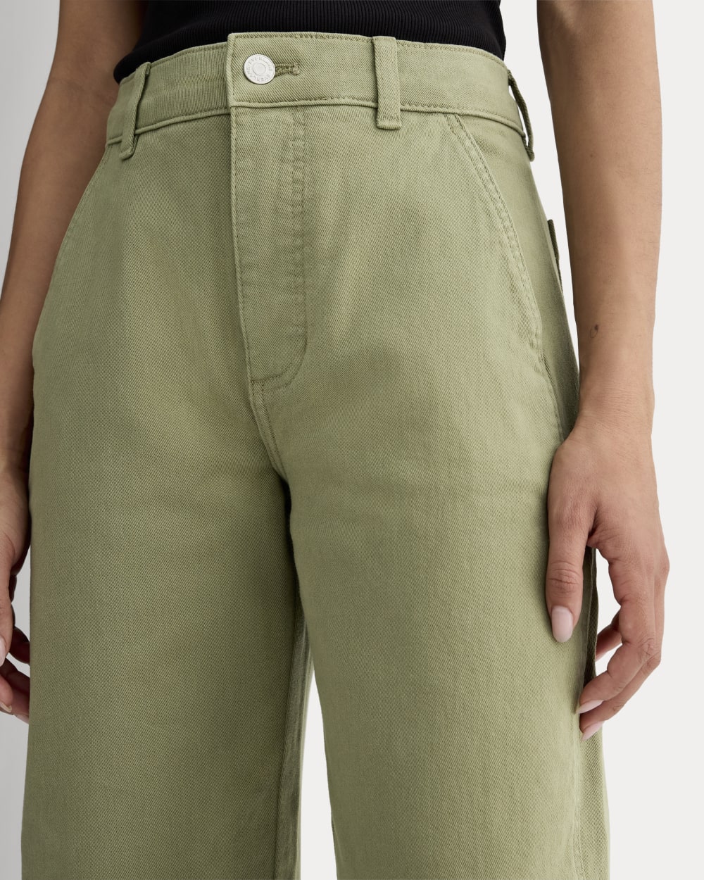 The Utility Barrel Pant in Sagebrush — detail view
