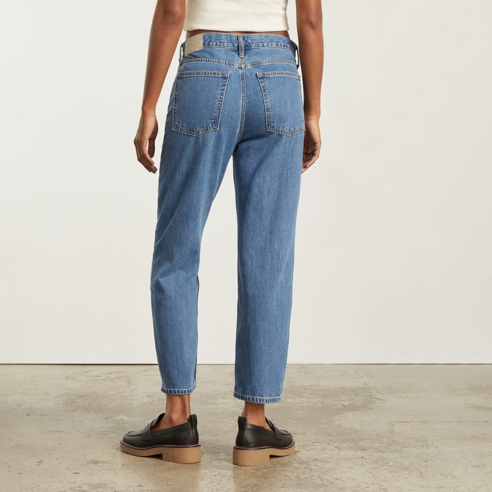 The Summer Slouch Jean in Indigo Mist — detail view