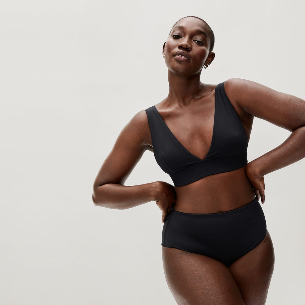 The Triangle Bikini Top in Black — alternate view
