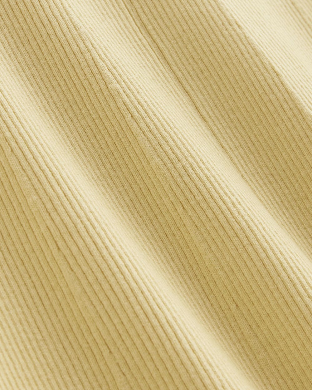 The Fine Knit Cami Dress in Banana Crepe — detail view