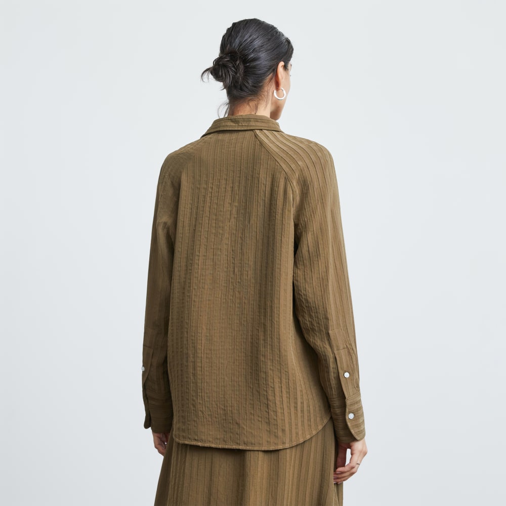 The City Stripe Shirt in Beech — detail view