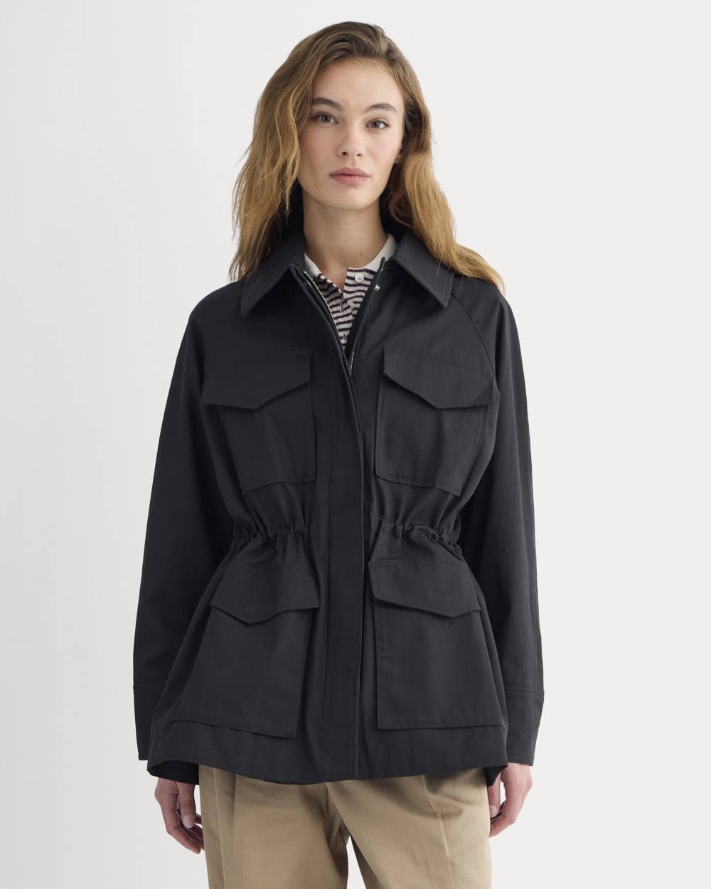 Field Jacket in Black — front view