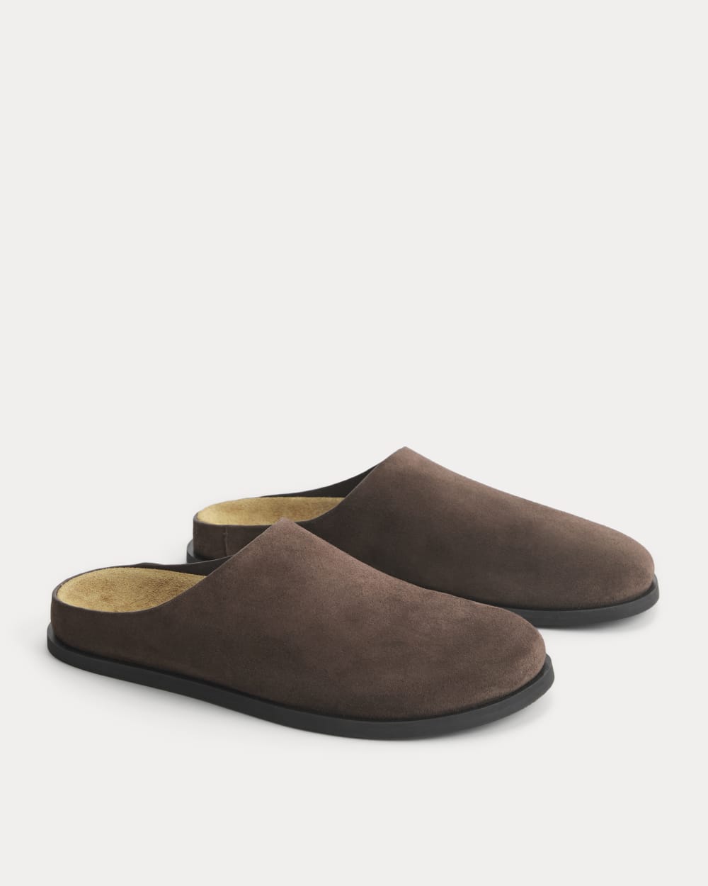 Suede Clog in Deep Brown — alternate view