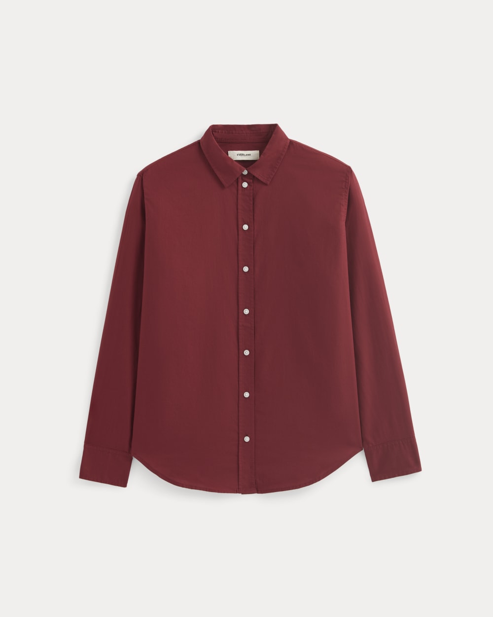 The Must-Have Shirt in Silky Cotton in Merlot — alternate view