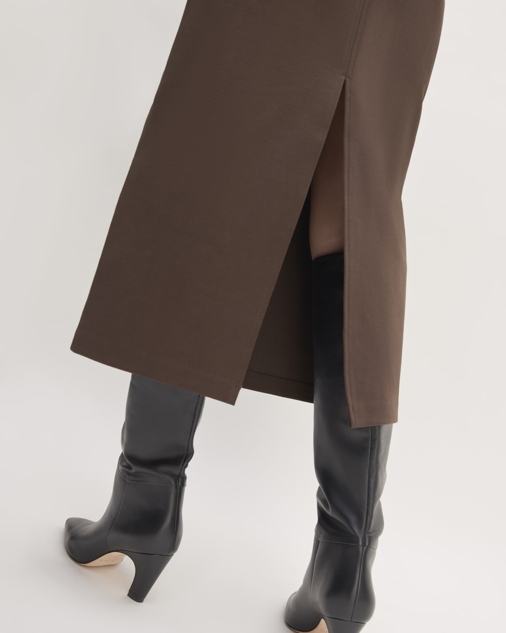 The Dream Strapless Dress in Earth Brown — detail view