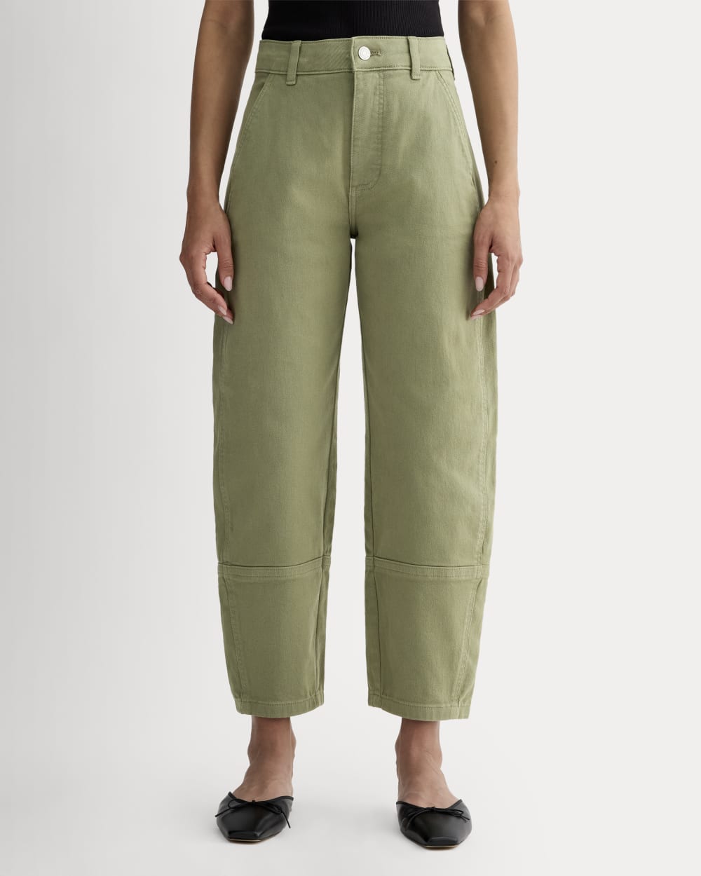 The Utility Barrel Pant in Sagebrush — detail view