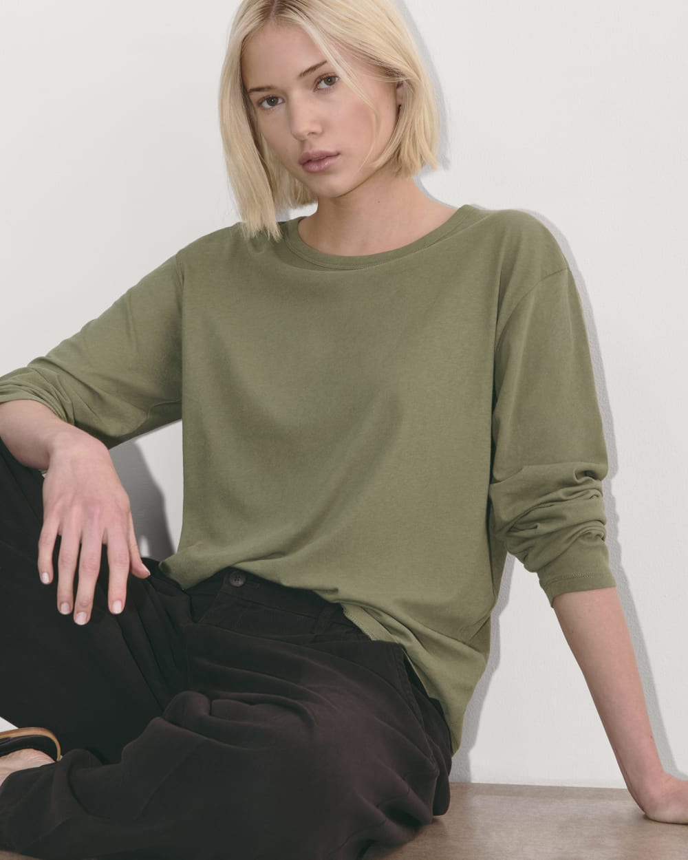 The Air Long-Sleeve Tee in Kalamata — detail view