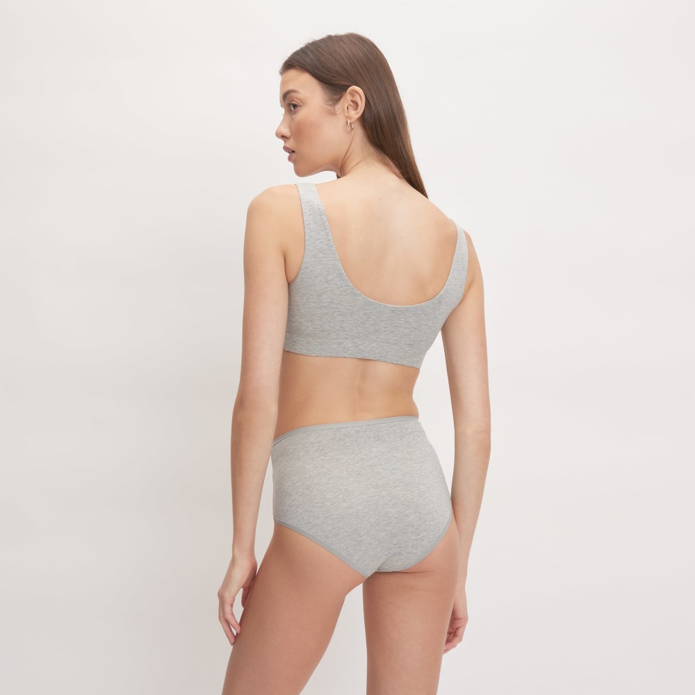 The Cotton High-Rise Hipster in Heathered Grey — detail view