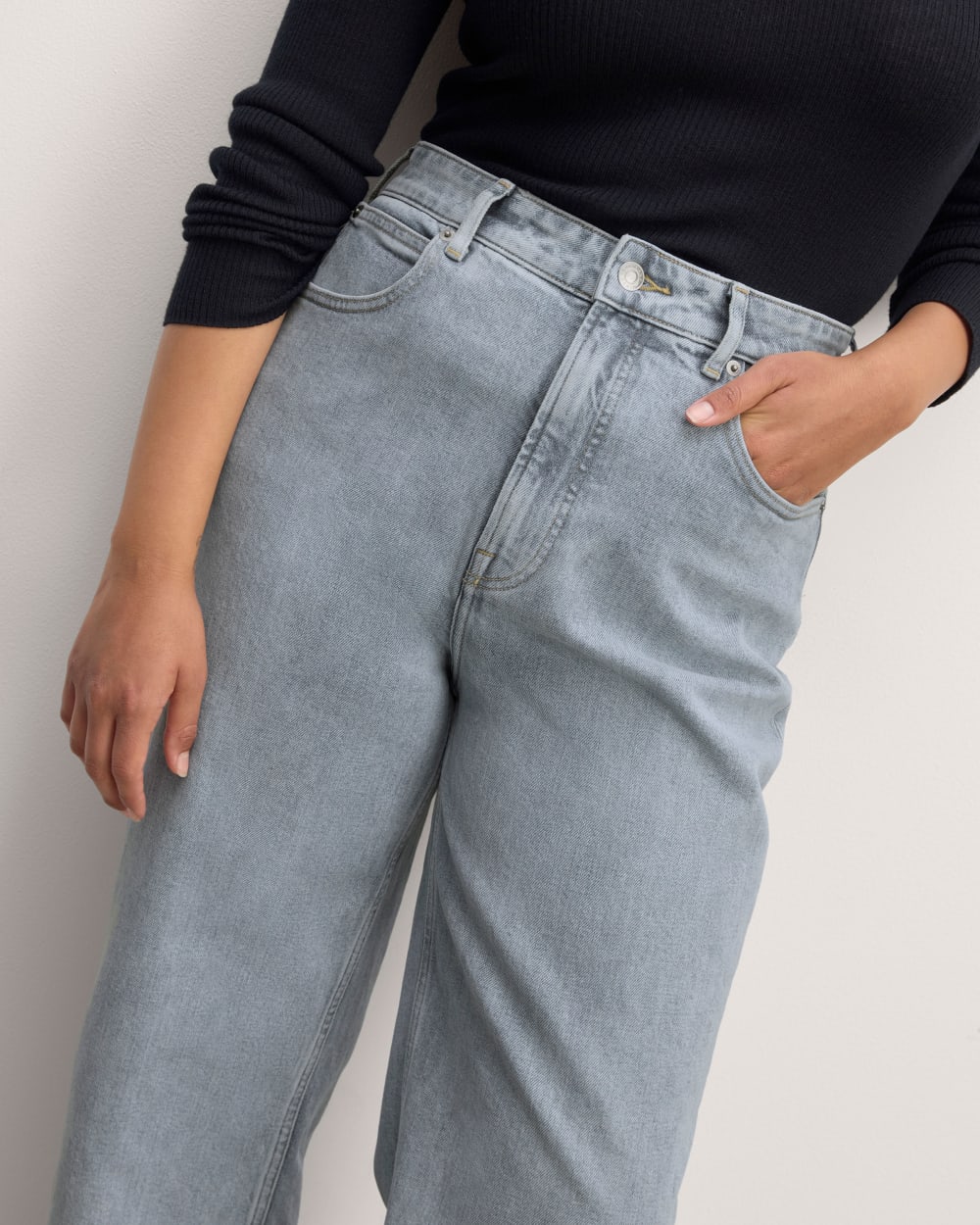 The Way-High® Hourglass Jean in Salt Water — detail view