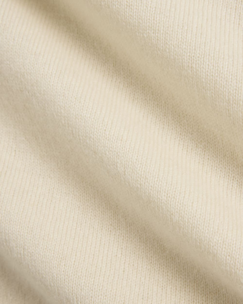 The Classic Crew in Cashmere in Bone — detail view