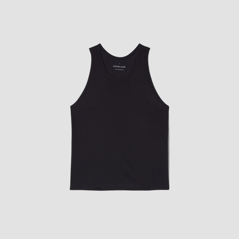 The Air Racerback Tank in Black — alternate view