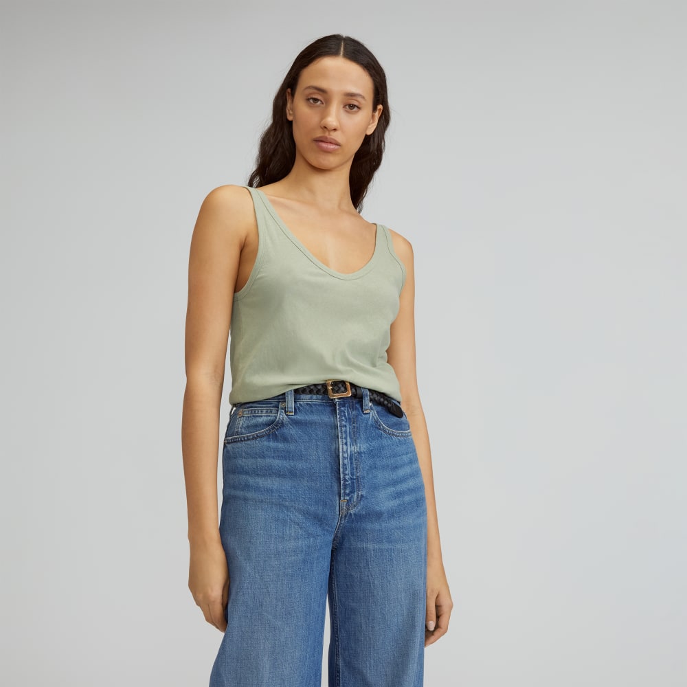The Air Cami in Seagrass — front view