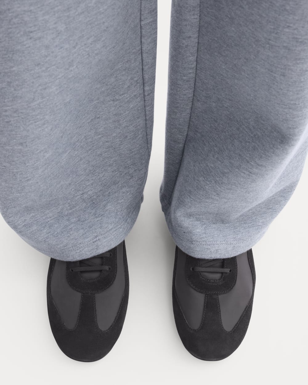 Ballet Sneaker in Black Suede — detail view