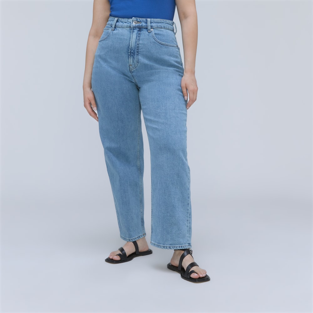 The Way-High® Hourglass Jean in Light Indigo — detail view