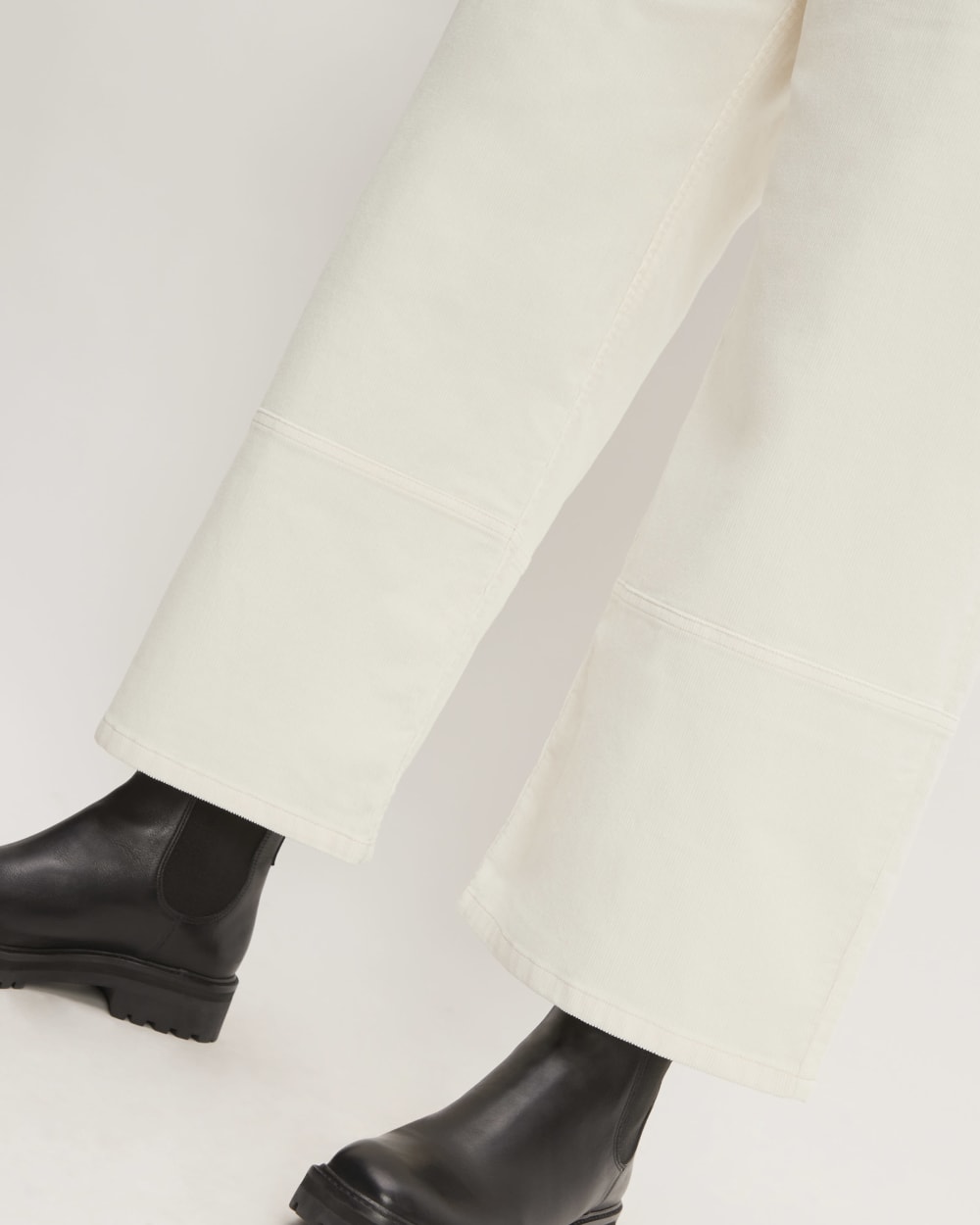 The Corduroy Gardener Pant in Bone — detail view