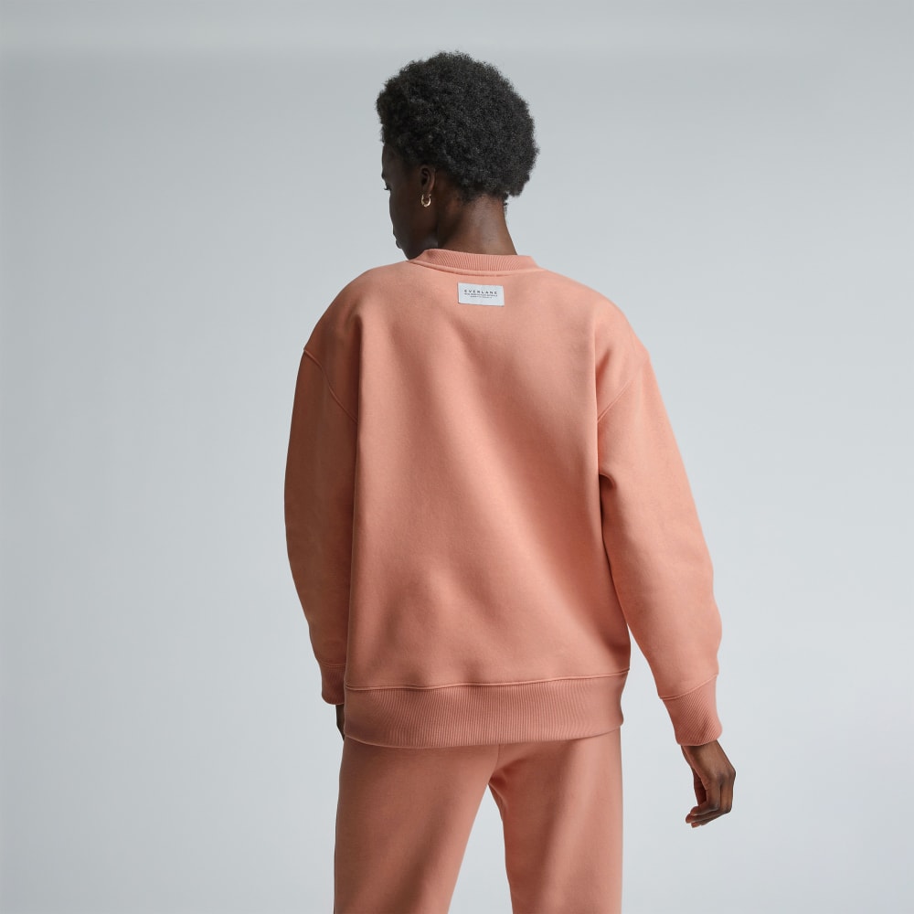 The ReTrack Oversized Crew in Light Rose — detail view