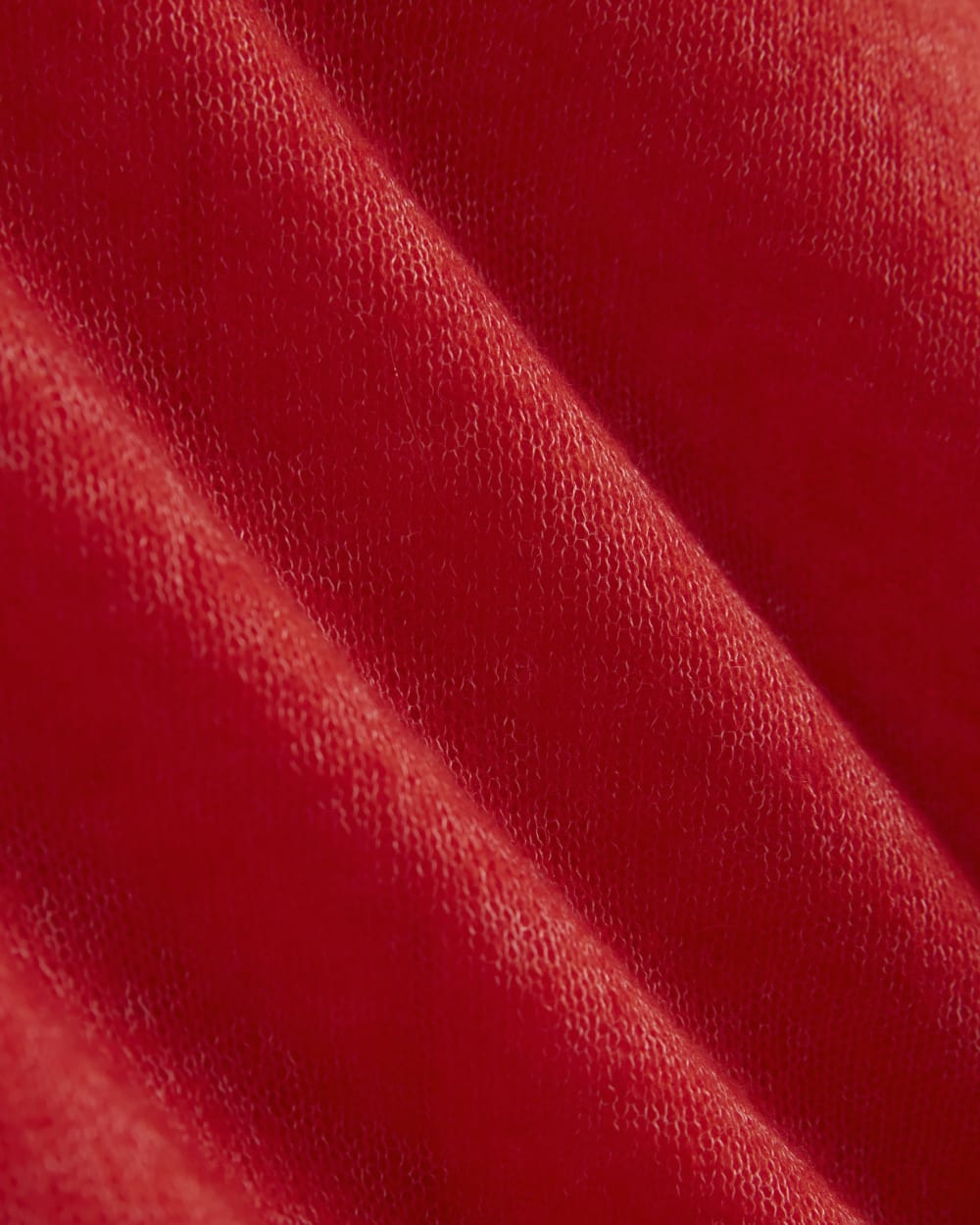 The Air Alpaca™ Relaxed Crew Top in Fiery Red — detail view