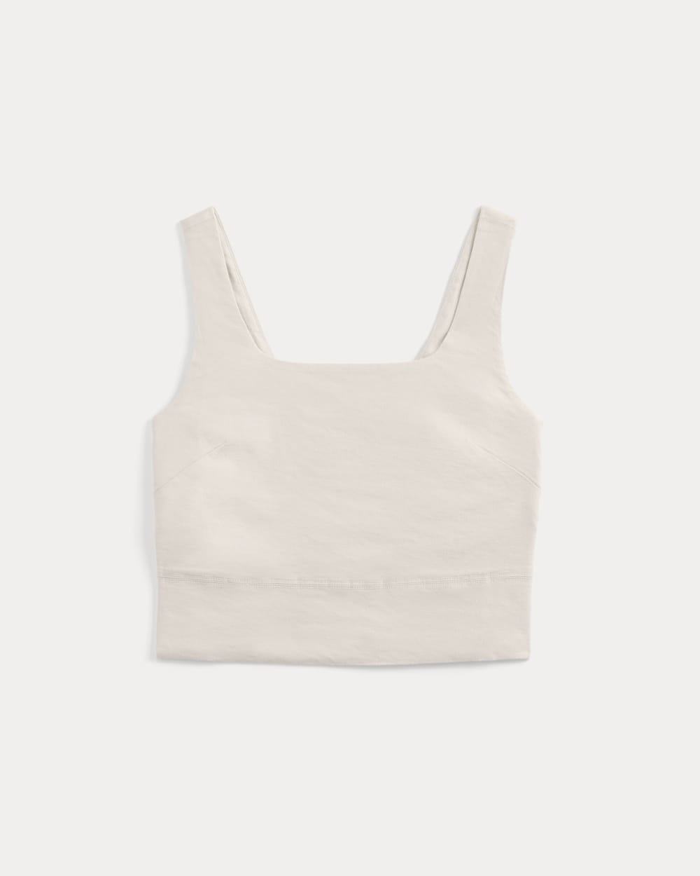 Square Tank in Stretch Linen in Birch — alternate view