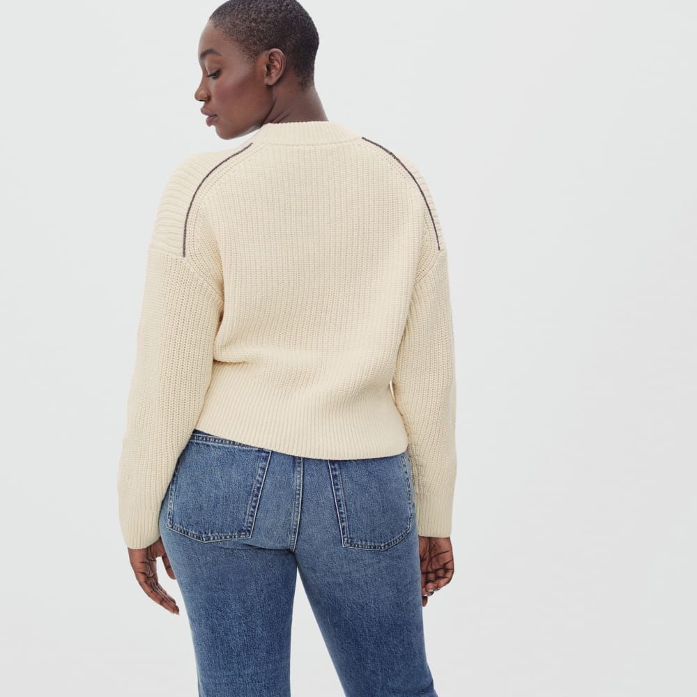 The Texture Cotton Crew in Canvas — detail view