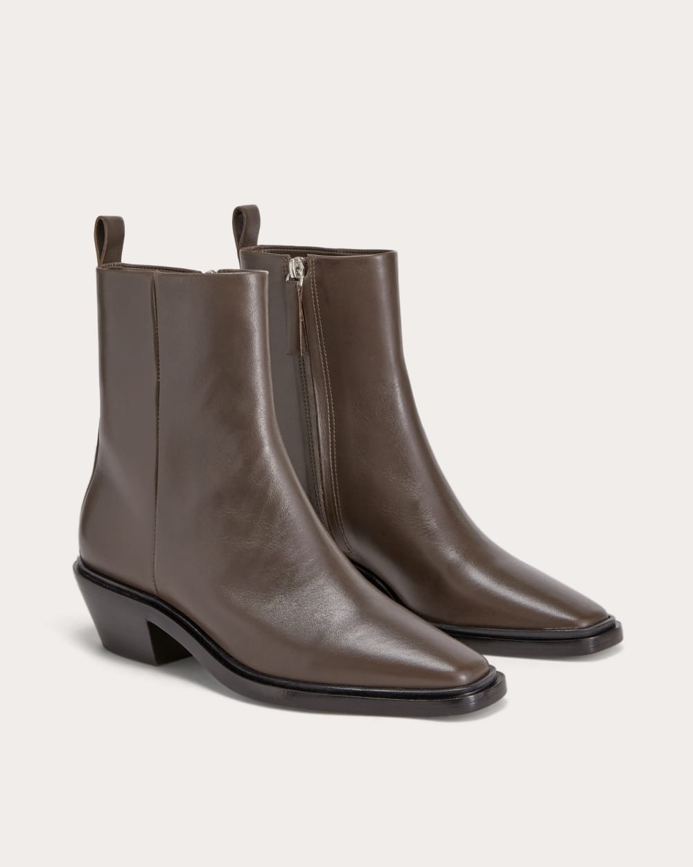 The Havana Boot in Deep Brown — detail view