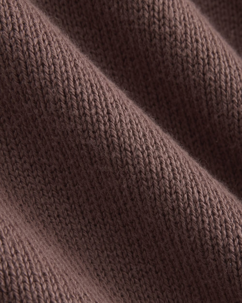The Boxy Sweater in Everyday Cotton in Mocha — detail view