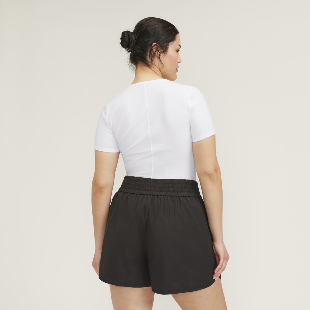 The Supima® Form Crew Neck Tee in White — detail view