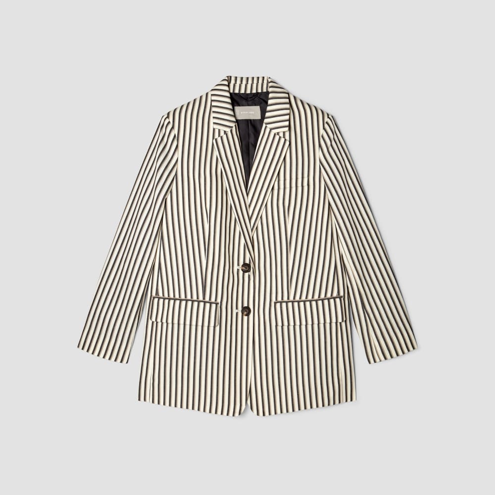 The Oversized Blazer in Buttersmooth in Ombre Stripe — alternate view