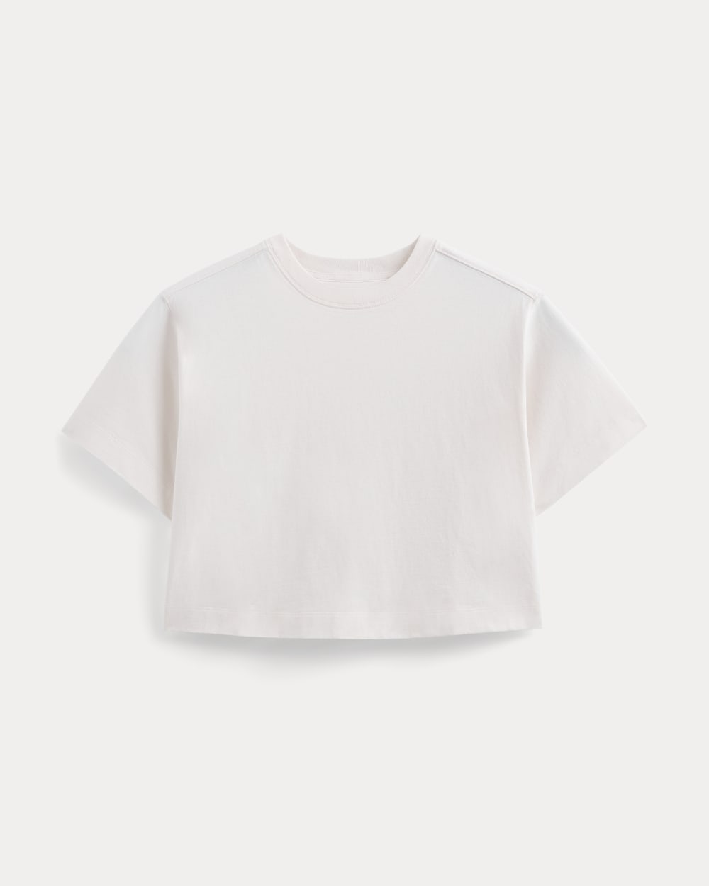 The Premium Weight Cropped Tee in Bone — alternate view