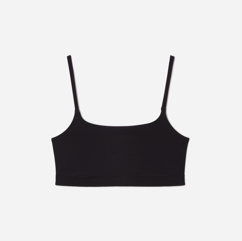 The Invisible Square-Neck Bralette in Black — alternate view