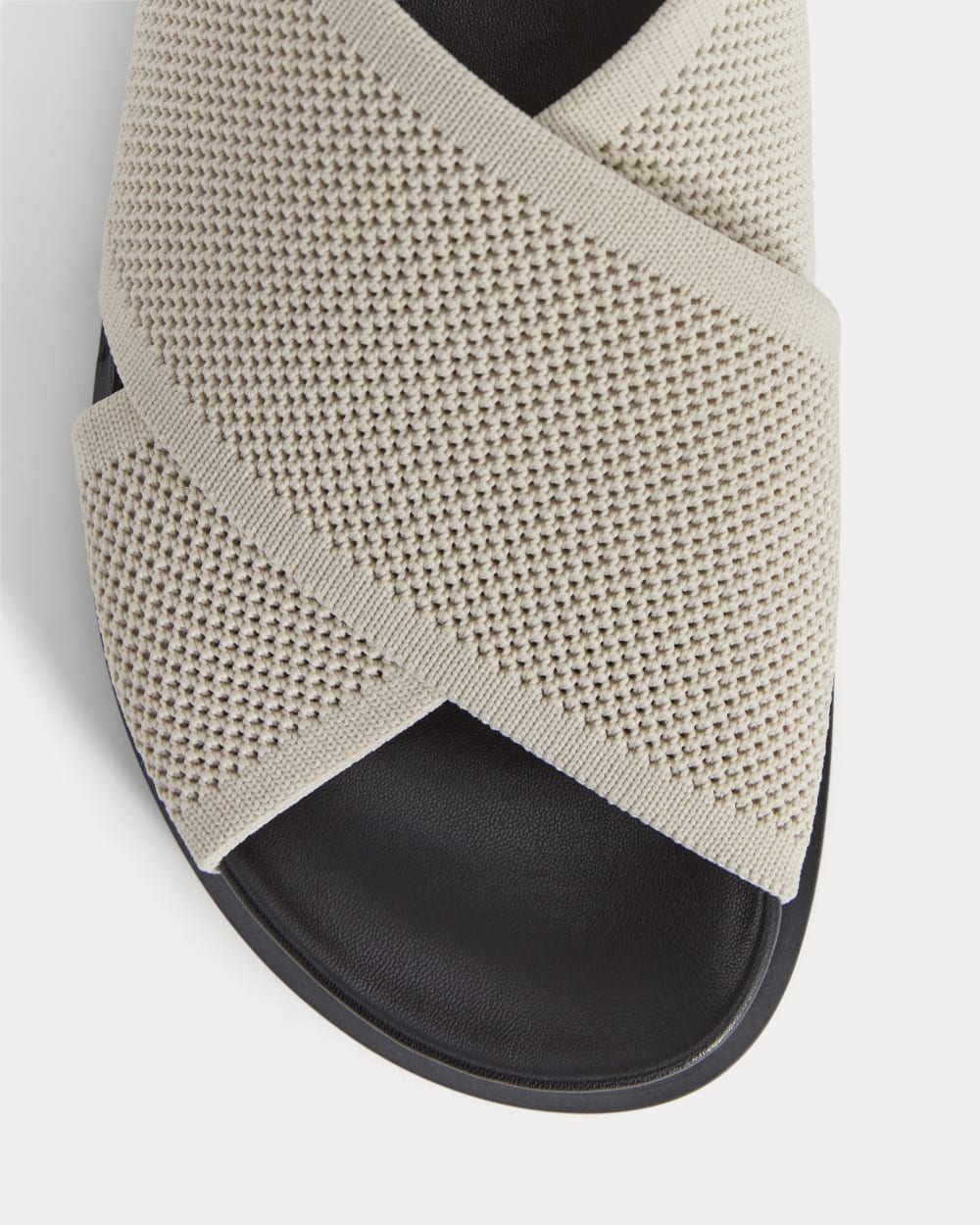 The ReKnit Form Crossover Sandal in Sandshell — detail view