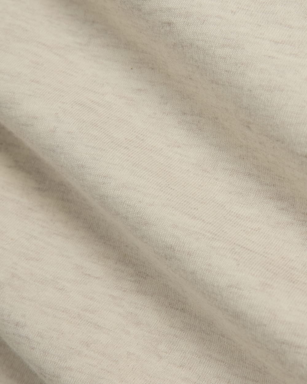 The Slim Crew in Essential Cotton in Heathered Oat — detail view