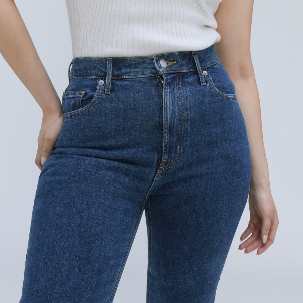 The Cheeky Hourglass Jean in Washed Midnight — detail view