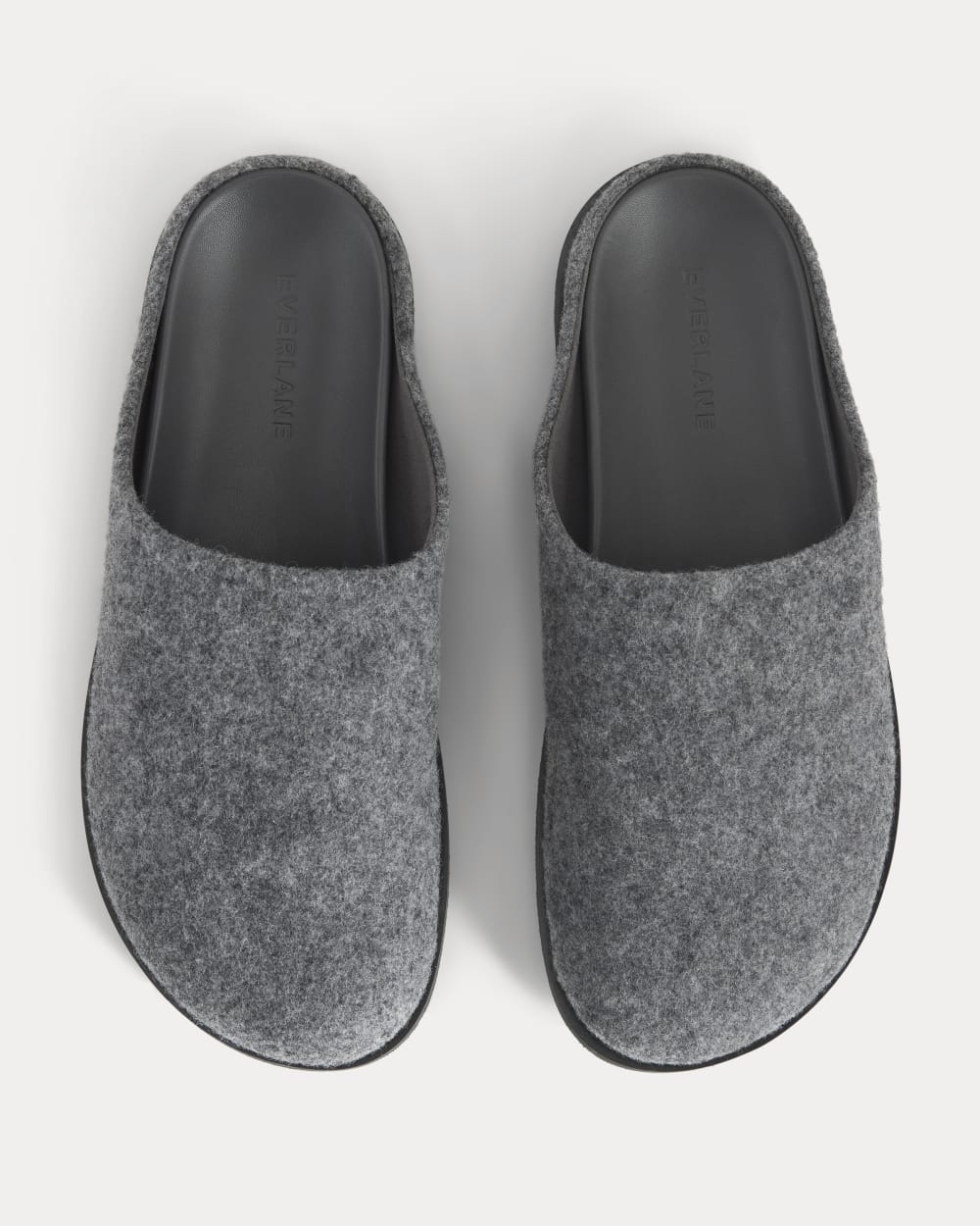 Wool Clog in Charcoal — detail view